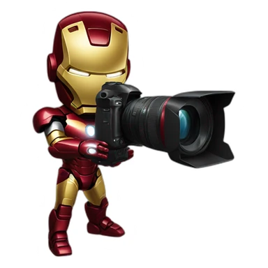 Ironman with camera  sticker