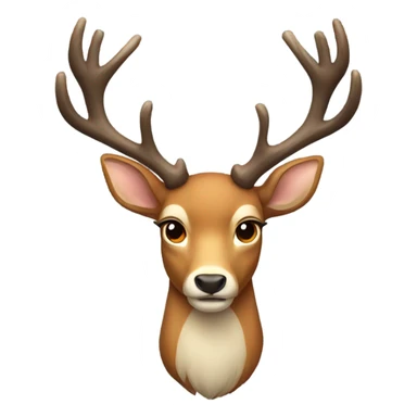 Deer with big antlers sticker