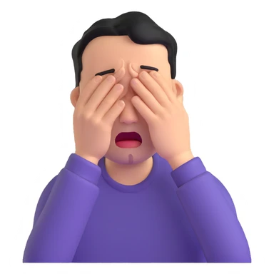 man crying over a grave sticker