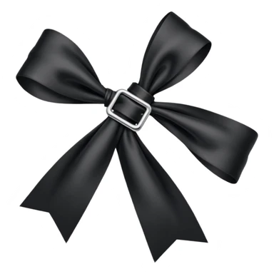 Ruban noir croisé avec 1 boucle comme celui de Crans Montana sticker