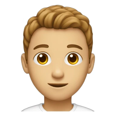 smooth hair with hazelnut coloured eyes boy coding sticker