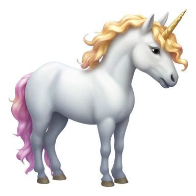 Unicorn eating fish sticker