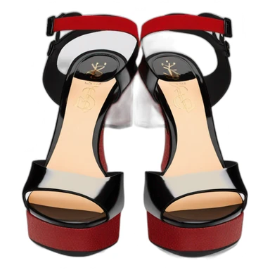 Ysl heel sandal TRIBUTE PLATFORM SANDAL black PATENT LEATHER sticker