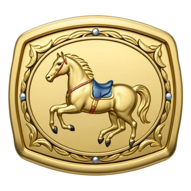 A western belt buckle sticker