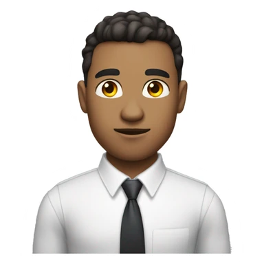 a mid muscular lightskin guy wearing a white shirt with a tie and crossing his arms front sticker