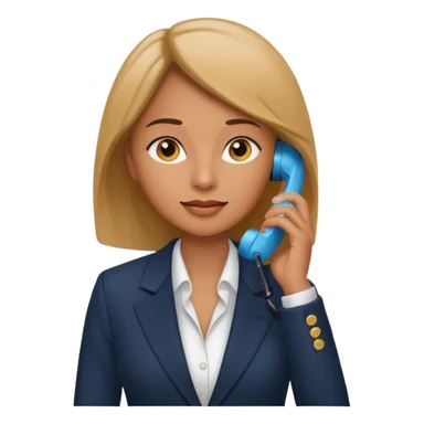 business woman talking on the phone sticker