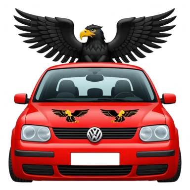 Volkswagen 2001 Jetta with Albanian eagle (the red and black flag) sticker