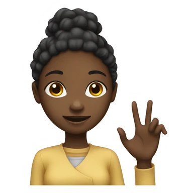 black girl with hand out approve sticker