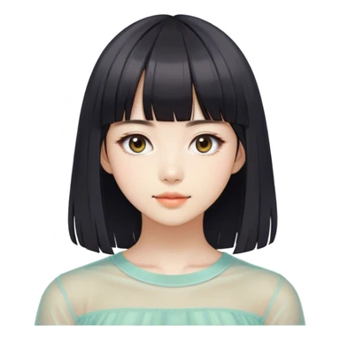 i was born in 1997. A 27 year old taiwanese girl now with see-through blunt bangs, hair is longer below shoulder level. An INFJ with slight smile and hidden double eyelid.  sticker