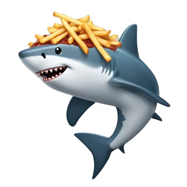Poutine shark attack sticker
