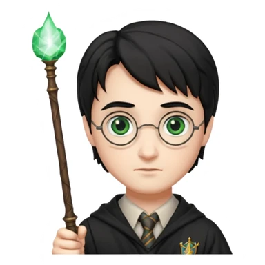 Harry Potter with a wand sticker