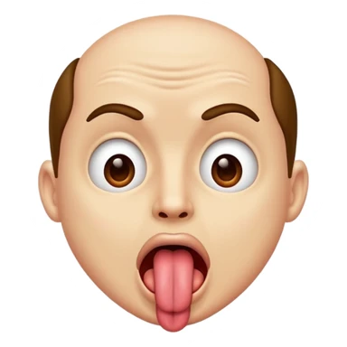 Guy with his tongue out and mouth open wide sticker