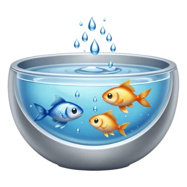Mini fishes in a bowl for cooking  sticker