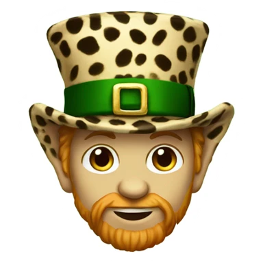 Leprechaun with a cheetah print hat sticker