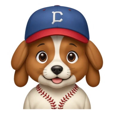 baseball hat dog sticker