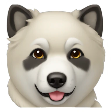 Black american akitA sticker