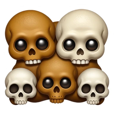((poop emoji))with  3 skulls sticker