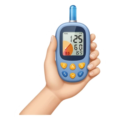 diabetes meter hand test sticker