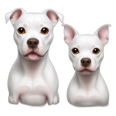 pitbull Chihuahua mix white sticker