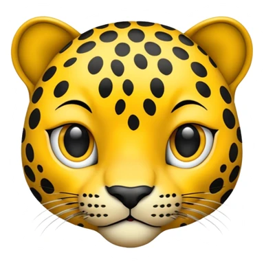 a leapord cheetah print emoji sticker