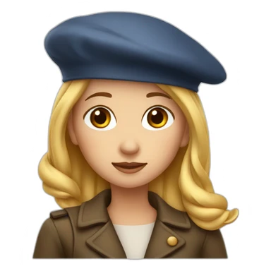 french-girl-with-baguette-and-beret sticker