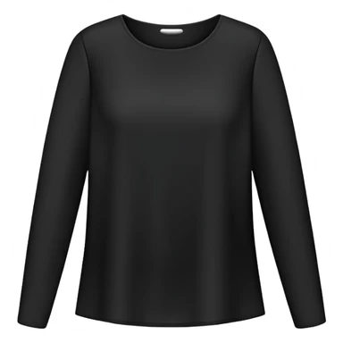 plain isolated black long sleeve blouse sticker
