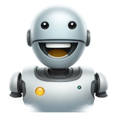 Happy robot sticker