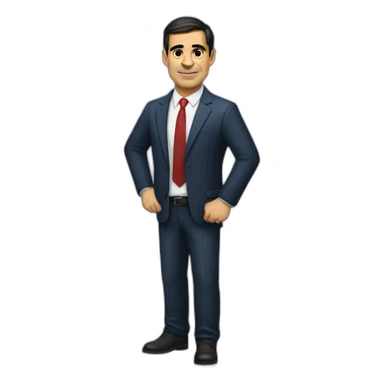 Pedro Sánchez con simbolo victoria sticker