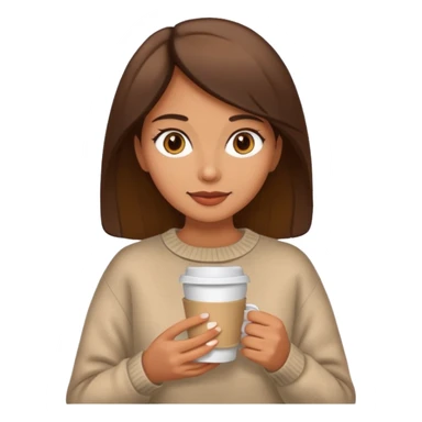 woman, hold a take away cup of coffee sticker