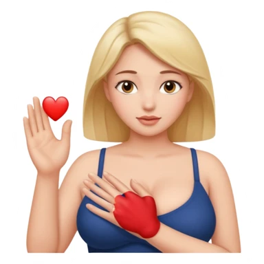 Sexy girl big breasts man touching her breasts sticker