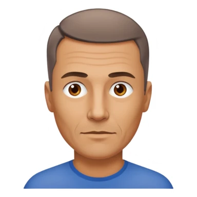 hombre, 50 años pelo poco rapado delgado sticker