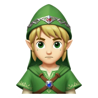 Link from Legend of Zelda with his green tunic and pointy hat sticker