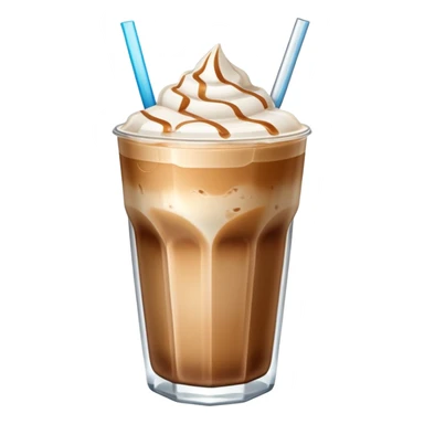 Ice latte with ice cubes without the cream sticker