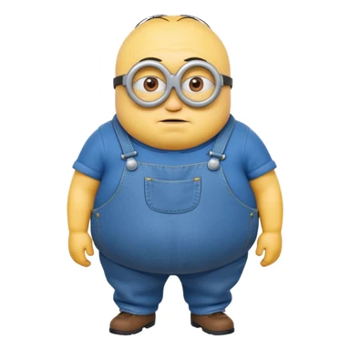 fat lazy minion sticker