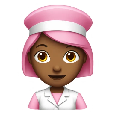 a pink nurse emoji sticker