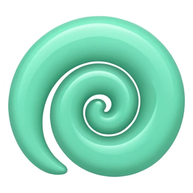 Mint green swirl sticker