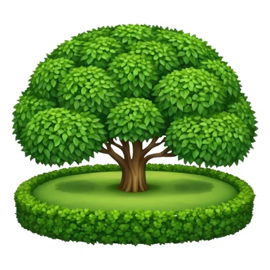 round shrubs in a large, spacious garden sticker