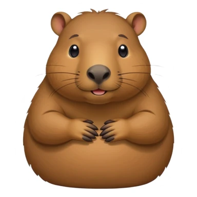 capybara with shy hands sticker sticker