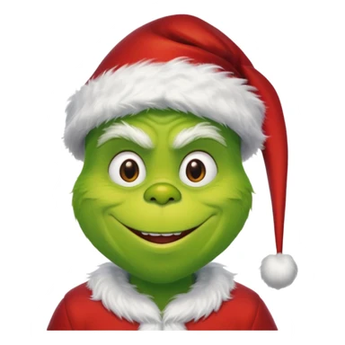The Grinch with a Santa hat and max sticker