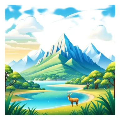 Glorious Shiny Sparkly Scenic Scenery Deco Wildlife sticker