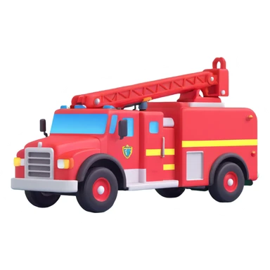 red fire truck sticker