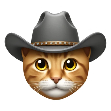 Cat with a cowboy hat sticker
