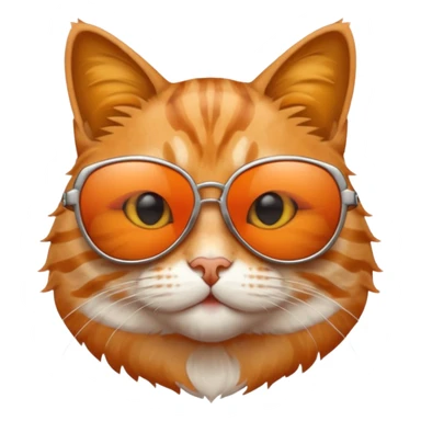 Cat wearing sunglasses sticker