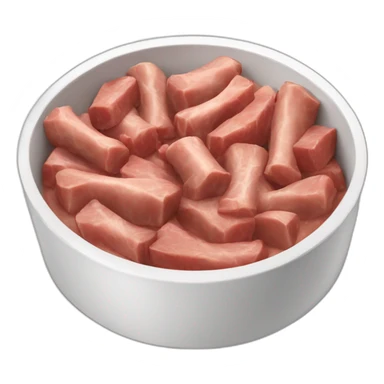 Dog bowl with meat sticker
