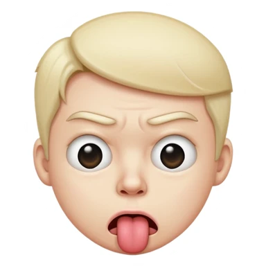 Quelqun qui tire la langue et regarde mal sticker