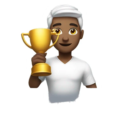 White gamer with win cup sticker