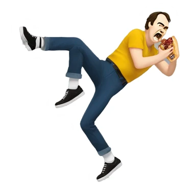 quentin tarantino eating sockwhile jumping sticker