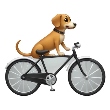 Dog on a bike sticker