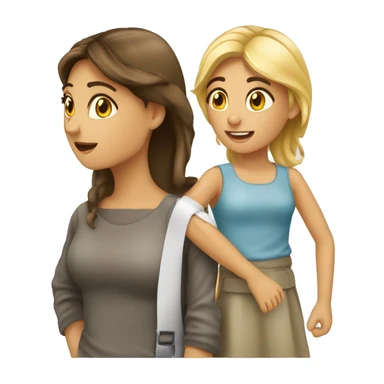 Due ragazze che si abbracciano  sticker