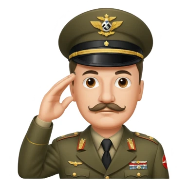 Hitler saluting sticker